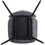 Blakus ēdamistabas krēsls ar PU ādas sēdekli, gaiši pelēks | Adexa GSYH003LG - Image 4