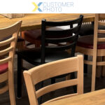 Melna tērauda krēsls ar melnu vinila spilvenu sēdekli un melnu atzveltni | Adexa GS694BSBB - Image 2