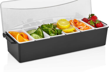 Garnējumu paplāte / Mērču dozators ar vāku 6 nodalījumi | Adexa CHA001