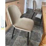 Sānu ēdamistabas krēsls ar PU ādas sēdekli Gaiši brūns | Adexa GSYH003LB - Image 2