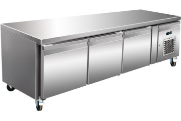 Profesionāls zemo temperatūru ledus skapja lete / Šefpavāra pamatne ar 3 durvīm 1795x700x650mm | Adexa BASE31