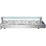 Komerciālais Bain Marie ar stikla aizsargu 5xGN1/2 | Adexa HBM25 - Image 3