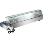 Komerciālais Bain Marie ar stikla aizsargu 5xGN1/2 | Adexa HBM25 - Image 2