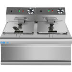 Komerciālais elektriskais fritieris 2x8 litri 6,5 kW galda virsmai | Adexa HEF608 - Image 5