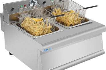 Komerciālais elektriskais fritieris 2x8 litri 6,5 kW galda virsmai | Adexa HEF608