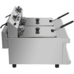 Komerciālais elektriskais fritieris 2x8 litri 6,5 kW galda virsmai | Adexa HEF608 - Image 6