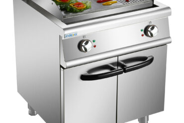 Profesionāla elektriskā grilplate ar skapja pamatni 9kW Gluda/Rievotā 700mm Dziļums | Adexa HER706A