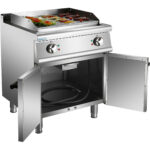 Profesionāla elektriskā grilplate ar skapja pamatni 9kW Gluda/Rievotā 700mm Dziļums | Adexa HER706A - Image 2