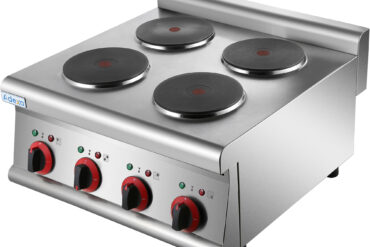 Komerciāla elektriskā vārīšanas virsma ar 4 plītīm 8kW | Adexa HRQ605E