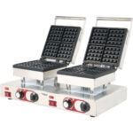 Komerciālais vafeļu cepējs Dubultais Kvadrātveida Beļģu | Adexa MLP801B2