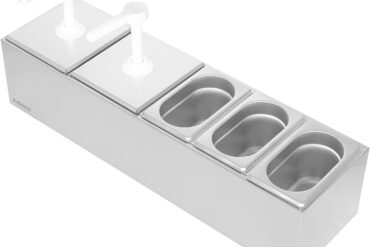 Komerciālais dvīņu 3 litru sūkņa izsmidzinātājs un 3x1,1 litru trauki | Adexa NHGN16B
