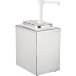 Komerciāls garšvielu/mērcu sūkņu dozators 1x2 litrs Nerūsējošais tērauds | Adexa NHP001