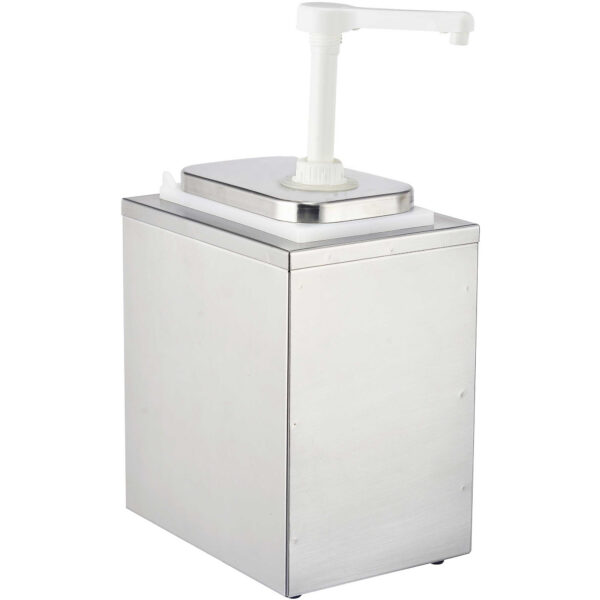 Komerciāls garšvielu/mērcu sūkņu dozators 1x2 litrs Nerūsējošais tērauds | Adexa NHP001