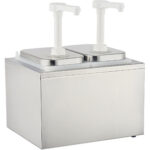 Komerciālais garšvielu/mērču sūkņa dozators 2x2 litri Nerūsējošais tērauds | Adexa NHP002