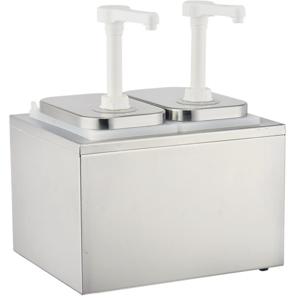 Komerciālais garšvielu/mērču sūkņa dozators 2x2 litri Nerūsējošais tērauds | Adexa NHP002