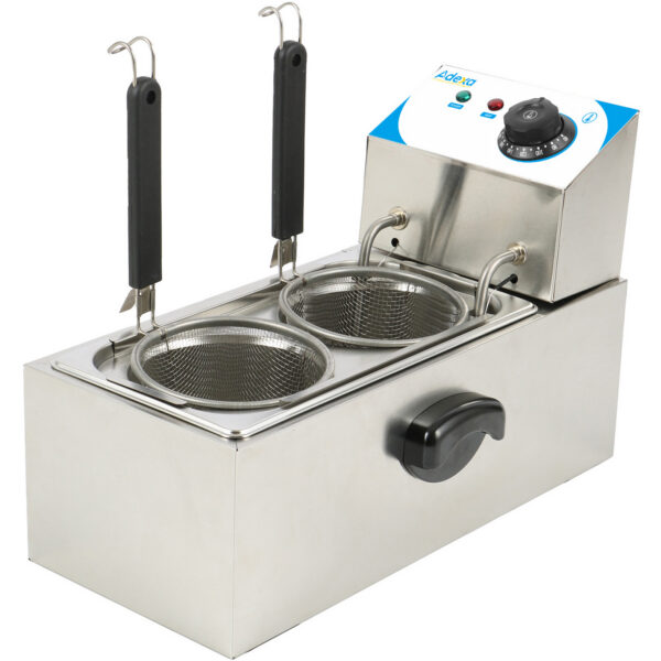 Komerciāla makaronu vārītājs Elektriska 2 grozi 4 litri Galda virsma | Adexa PCM4L