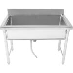 Šķirojama viena bļoda mazgāšanai no nerūsējošā tērauda Ronda kājas 1800x500x900mm | Adexa PSR18050 - Image 5