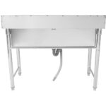 Šķirojama viena bļoda mazgāšanai no nerūsējošā tērauda Ronda kājas 1800x500x900mm | Adexa PSR18050 - Image 3