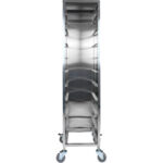 10 līmeņu plaukts/paletes/pannas ratiņi, platums 310-350mm, ar slēgtām sāniem, nerūsējošais tērauds | Adexa PT10P - Image 3