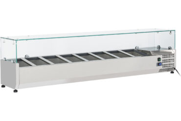 Ledusskapja servera sagatavošanas virsma 1800mm 8xGN1/4 Dziļums 330mm | Adexa PT18