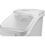 Mobilā sastāvdaļu tvertne 120 litri, caurspīdīgs vāks | Adexa QHID120 - Image 3