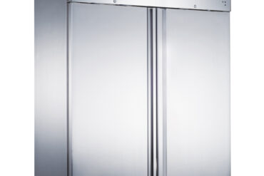 1476lt Komerciālais ledusskapis Nerūsējošā tērauda vertikālais kabinets Divviru durvis GN2/1 Ventilēta dzesēšana | Adexa R1400V