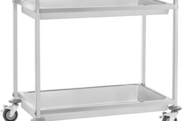 Dziļās paplātes pasniegšanas/apkalpošanas/ratiņi Galda ratiņi Nerūsējošais tērauds 2 līmeņi 860x540x940mm | Adexa RDT2A