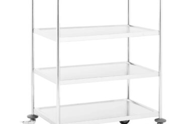 Komerciālais servēšanas/servisa/novākšanas ratiņš no nerūsējošā tērauda, 4 līmeņi, 810x460x1180mm | Adexa RST4B