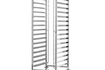 Plaukts/Paplāte/Panna Grozāms ratiņš Nerūsējošais tērauds Maizes ceptuvei 600x400mm 15 līmeņi 470x620x1700mm | Adexa RT6415