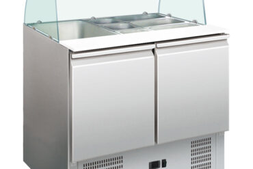 Saladette stikla virsma 900x700x1350mm 2 durvis | Adexa S900CG