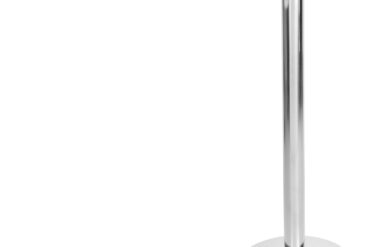 Sudraba barjeras stabs ar sarkanu izvelkamu jostu 2m | Adexa SBP01BR