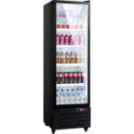 Vitrīnas pudeļu ledusskapis vertikāls ar vienām durvīm 345 litri Bez augšējā paneļa | Adexa SC380FB