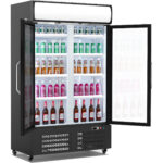 Display pudeļu dzesētājs stāvus divviru durvis 745 litri Apgaismots augšējais panelis | Adexa SC760FA - Image 2