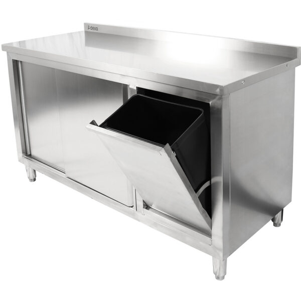 Komerciāls Skapis Labajā pusē Atkritumu tvertne 1400x600x900mm | Adexa SCP60140BRBR