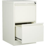 Profesionālais metāla dokumentu skapis ar 2 atvilktnēm 460x620x720mm Balts | Adexa SEDA2W