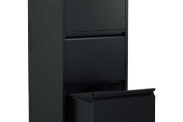 Profesionāla metāla arhīva skapīša 3 atvilktnes 460x620x1025mm Melns | Adexa SEDA3B