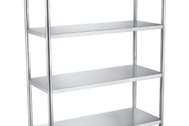 Profesionāla stipra slodzes plauktu sistēma Nerūsējošais tērauds 1800x600x1550mm 4 plaukti | Adexa SR1800B2