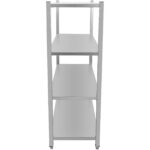 Profesionāla Plauktu Sistēma Nerūsējošs tērauds 1800x500x1500mm 4 plaukti | Adexa SSB18050 - Image 3