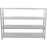 Profesionāla Plauktu Sistēma Nerūsējošs tērauds 1800x500x1500mm 4 plaukti | Adexa SSB18050 - Image 4