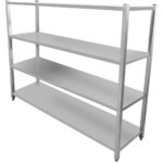 Profesionāla Plauktu Sistēma Nerūsējošs tērauds 1800x500x1500mm 4 plaukti | Adexa SSB18050