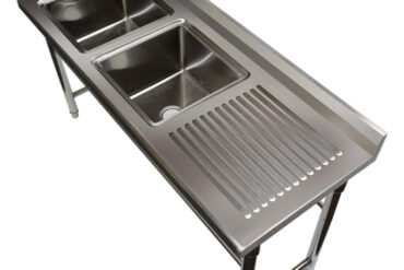 Komercizlietne Nerūsējošais tērauds 1700x600x900mm 2 trauku kreisā pretšļakatvedne | Adexa ST245BL