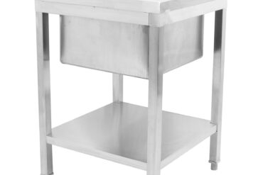 Nerūsējošā tērauda komerciāla izlietne 600x700x900mm 1 bļoda Aizmugures panelis | Adexa STD150A