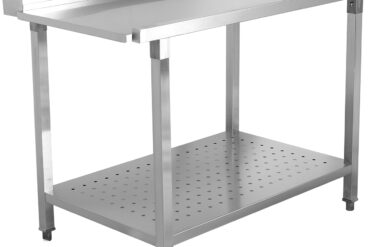 Izkrāvēja galds Labā puse 1100x650x850mm Ar apakšējo plauktu Ar aizsargmalu Nerūsējošs tērauds | Adexa SWB11065L