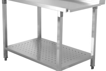 Izkravāšanas galds Kreisā puse 600x650x850mm Ar apakšējo plauktu Ar aizmugures paneli Nerūsējošais tērauds | Adexa SWB6065L