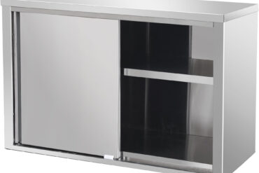 Sienas skapis ar bīdāmām durvīm Nerūsējošais tērauds 1200x400x650mm | Adexa SWC120402DR