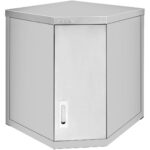 Stūra sienas skapītis Nerūsējošais tērauds 800x800x400x400x650mm | Adexa SWCCN80402DR