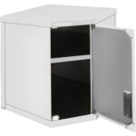 Stūra sienas skapītis Nerūsējošais tērauds 800x800x400x400x650mm | Adexa SWCCN80402DR - Image 4