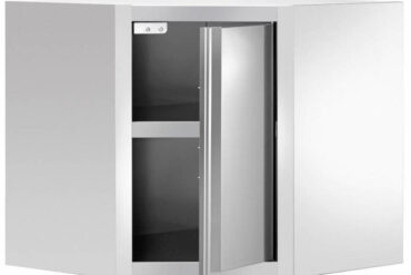 Stūra sienas skapītis no nerūsējošā tērauda 700x700x650mm | Adexa VWCC77