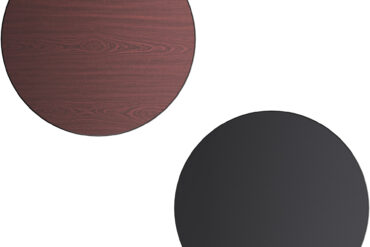 Laminēts apaļš galda virsmas reversīvs galdu mahagons un melns Ø30'' | Adexa TT30RMB