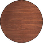 Laminēta apaļa galda virsma ar maināmām valrieksta un dabīgām pusēm Ø30'' | Adexa TT30RWN - Image 2